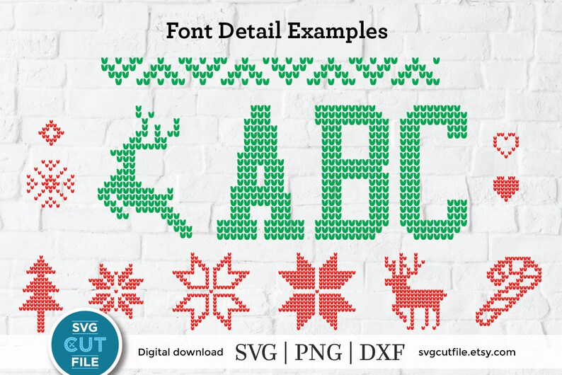 Download Ugly Christmas Sweater font svg Tacky Christmas jumper svg ...