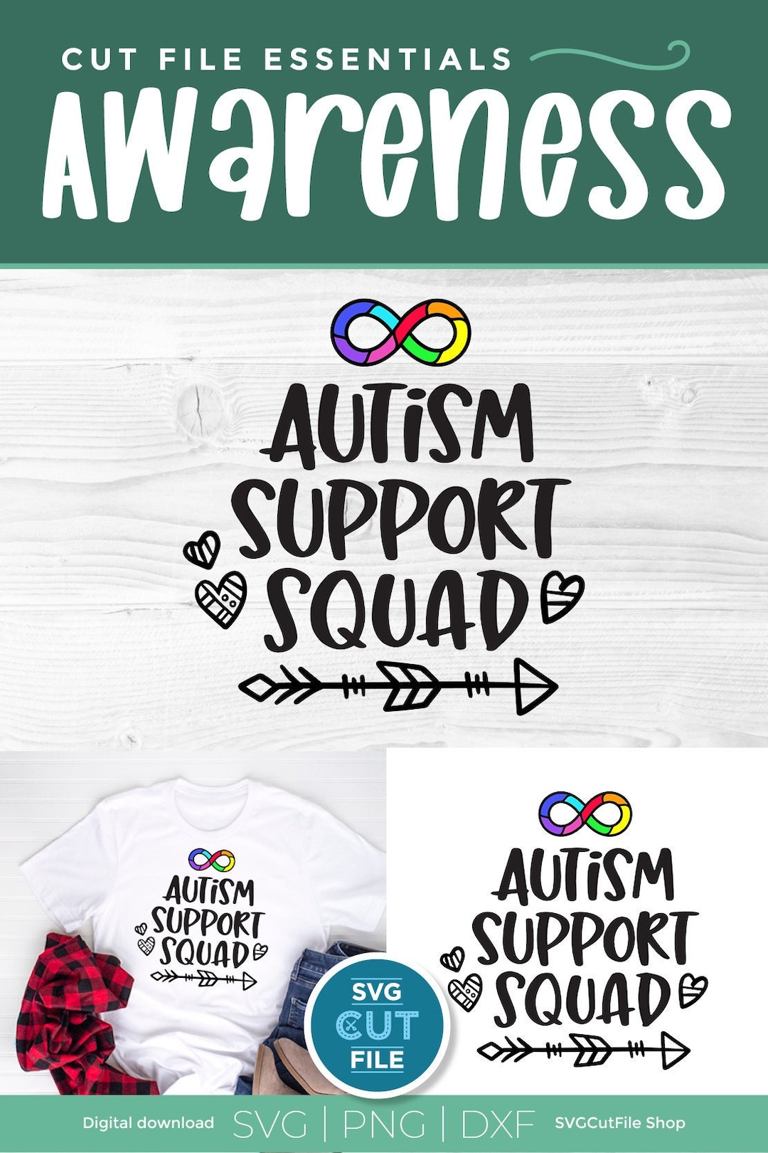Autism Infinity Svg, Autism Acceptance Svg, Rainbow Infinity Svg ...
