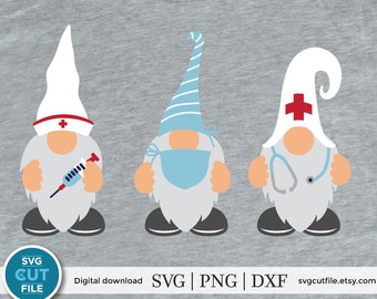 Verpleegkundige kabouter svg, dokter kabouters svg, medische kabouters svg, gezondheidszorg masker kabouter svg, drie kabouters svg, 3 rn lpn np cma cna svg, svg dxf png
