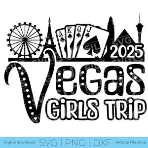 Svg voyage entre filles à Las Vegas, 2025, svg à Las Vegas, voyage entre filles à Vegas, week-end d'anniversaire, équipage, vacances, jeux d'argent, Nevada, sublimation, dxf png thumbnail