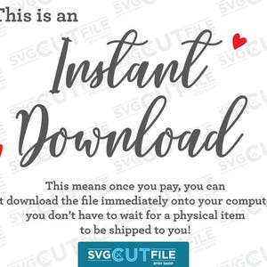 Peut inclure: Ceci est un t&eacute;l&eacute;chargement instantan&eacute;. Cela signifie qu'une fois que vous avez pay&eacute;, vous pouvez t&eacute;l&eacute;charger le fichier imm&eacute;diatement sur votre ordinateur - vous n'avez pas &agrave; attendre un article physique qui vous soit exp&eacute;di&eacute; !  SVG Cut File Etsy Shop