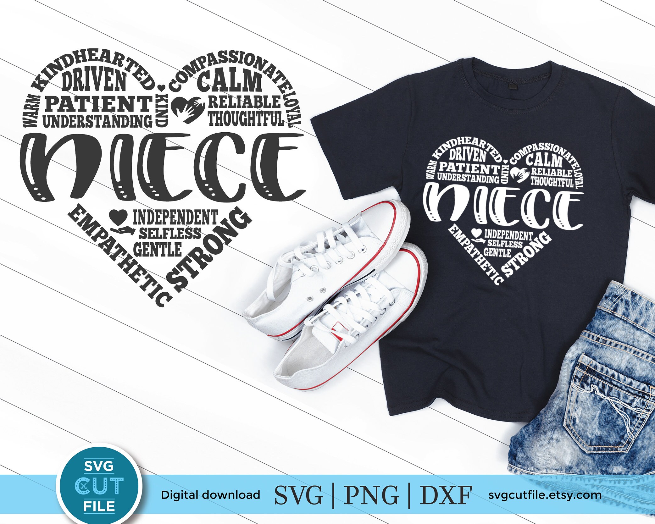 Niece Svg Nieces Day Svg Niece's Day Niece Heart Svg Etsy
