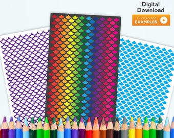 Mermaid svg, mermaid pattern svg, mermaid scales svg, scale pattern svg, svg dxf png, fish scale svg, scallop svg, scales svg, rainbow svg