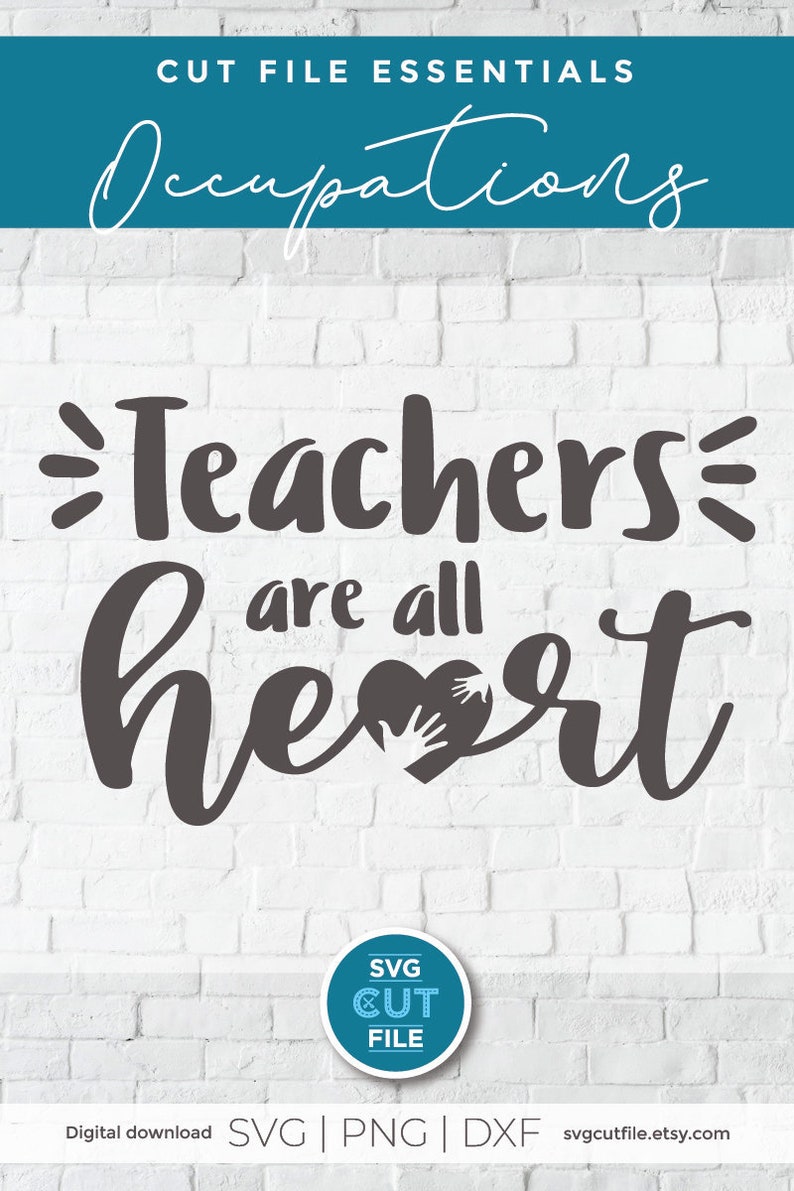 Download Teacher appreciation svg teachers are all heart school svg ...