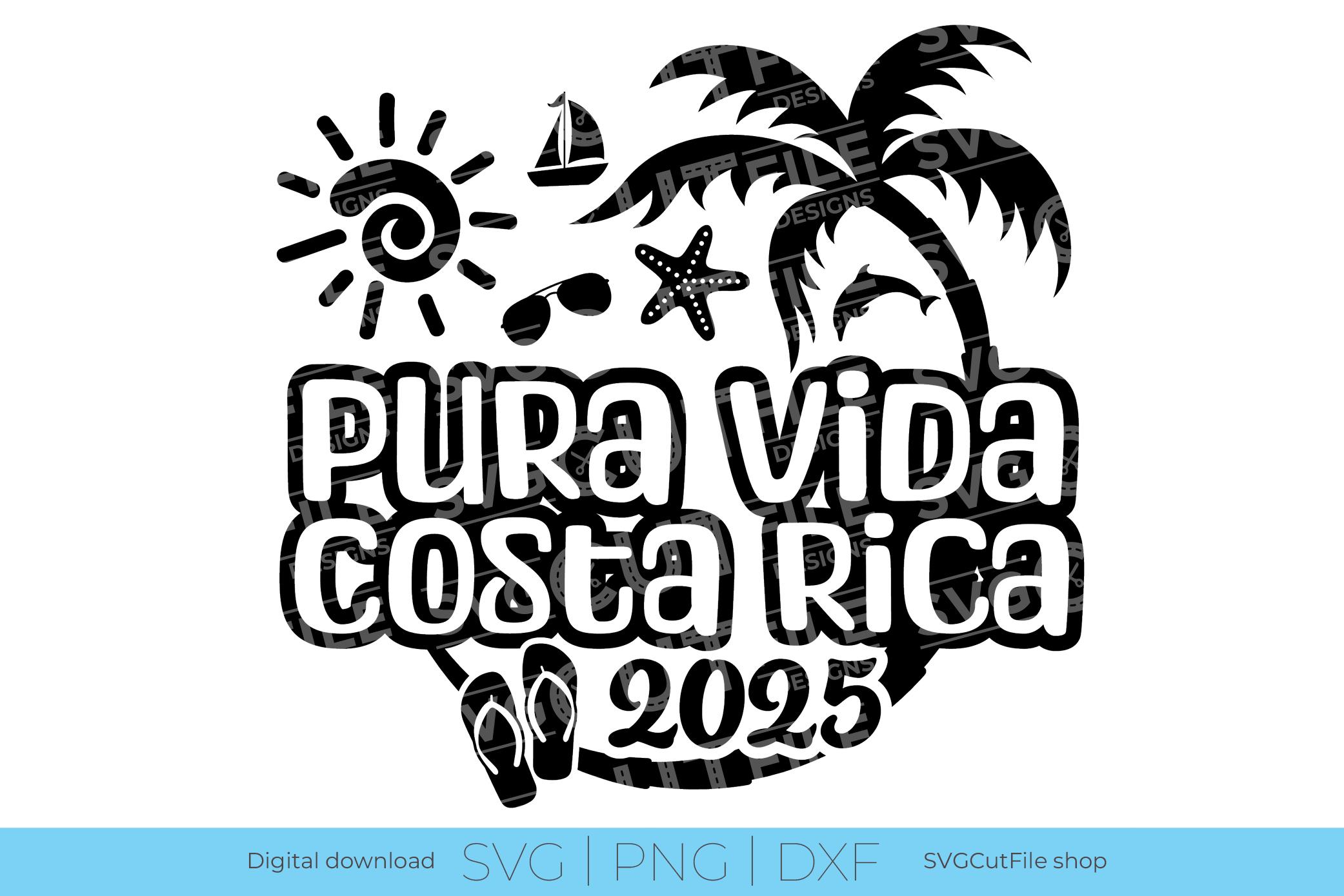 Costa Rica SVG, Pura Vida Costa Rica, 2025 SVG, Vacation png, Costa Rica Sublimation, Tropical Trip, Cricut Beach sunset, dxf png, Family