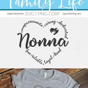 Nonna Text Cursive Nonna Svg, Grandma Nonna Svg, Nonna Heart Svg, Cute Gift, Mother's Day ...