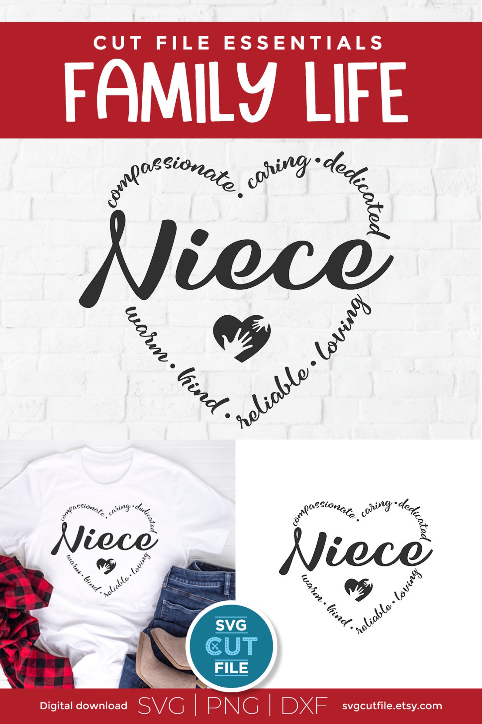 Niece Svg Nieces Day Svg Niece's Day Niece Heart Svg Etsy