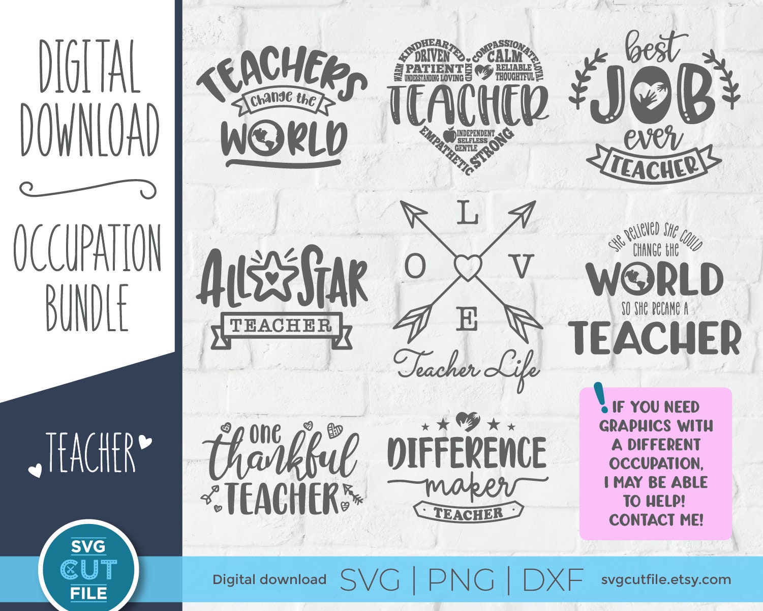 Teacher Appreciation Svg, Teacher Bundle Svg, Teacher Svg, Teaching Svg ...