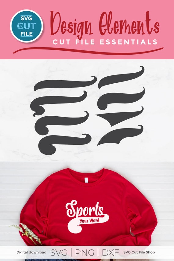 Swishes, Swashes, & Swooshes for Retro Tshirt Word Art Typography