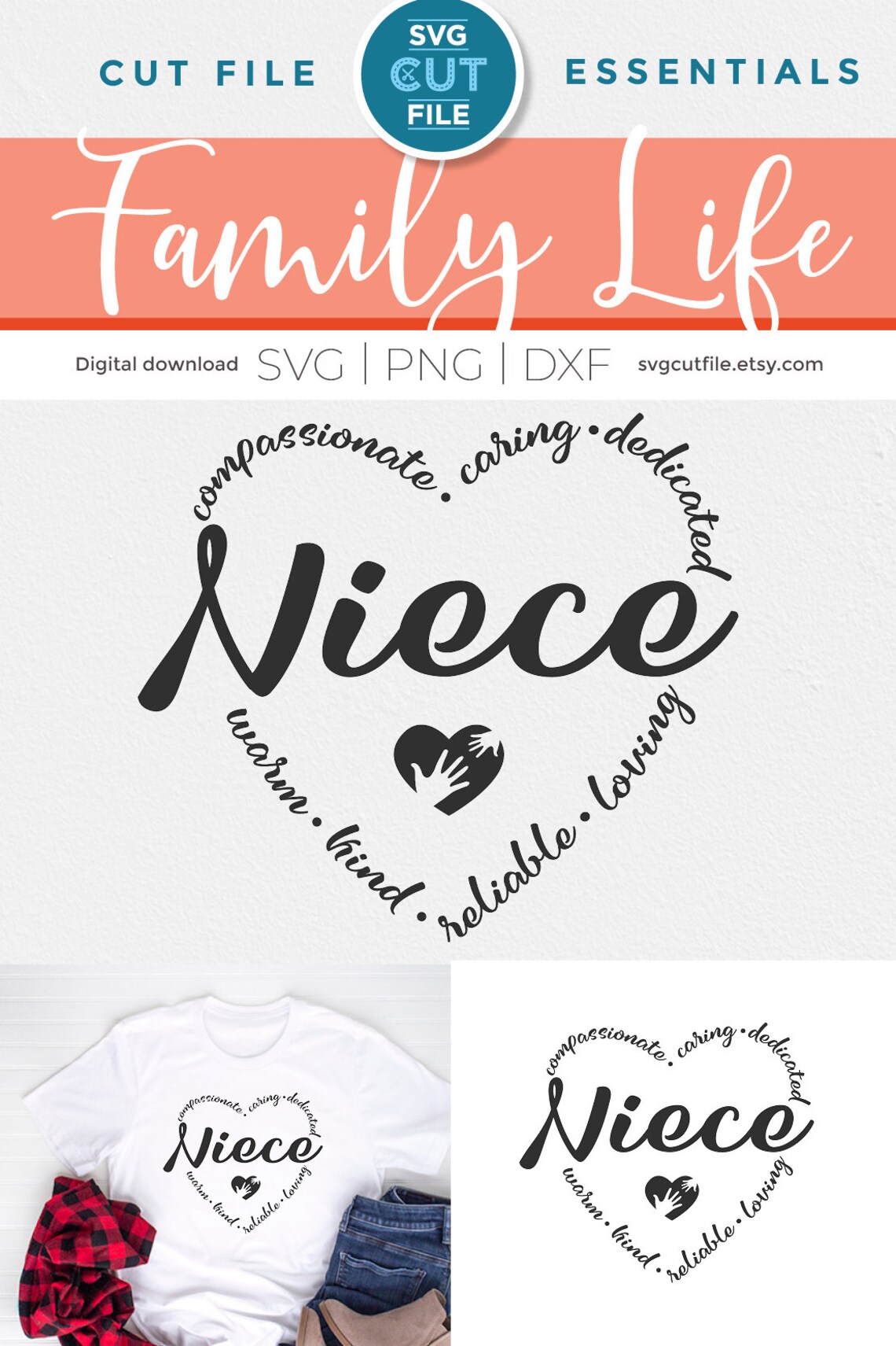 Niece Svg Nieces Day Svg Niece's Day Niece Heart Svg Etsy