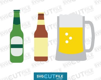 Beer bottle svg, beer svg, beer stein svg, beer mug svg, alcohol svg, svg dxf png, beer glass svg, beer svg bundle, beer clip art, drunk svg