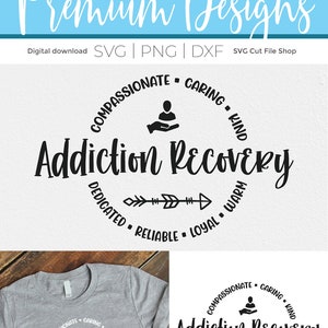 Addiction Recovery Svg, Sober Svg, Sobriety Svg, Aa Svg, Na Svg, Round ...