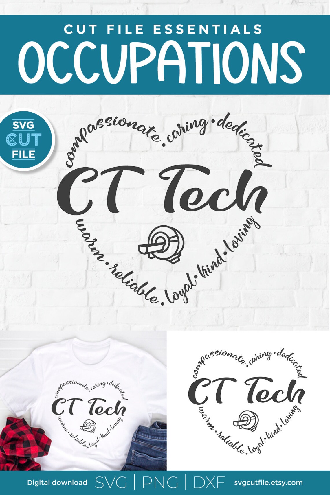 Tech Svg Files CT Tech Svg, CT Technologist Svg, Computed Tomography Svg, Technician ...