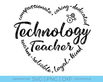 Technology teacher svg, IT tech svg, technology svg, elementary, high, middle, school technology, educational technology, svg dxf png