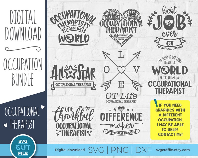 Occupational Therapist Svg Bundle, Occupational Therapy Svg, OT ...