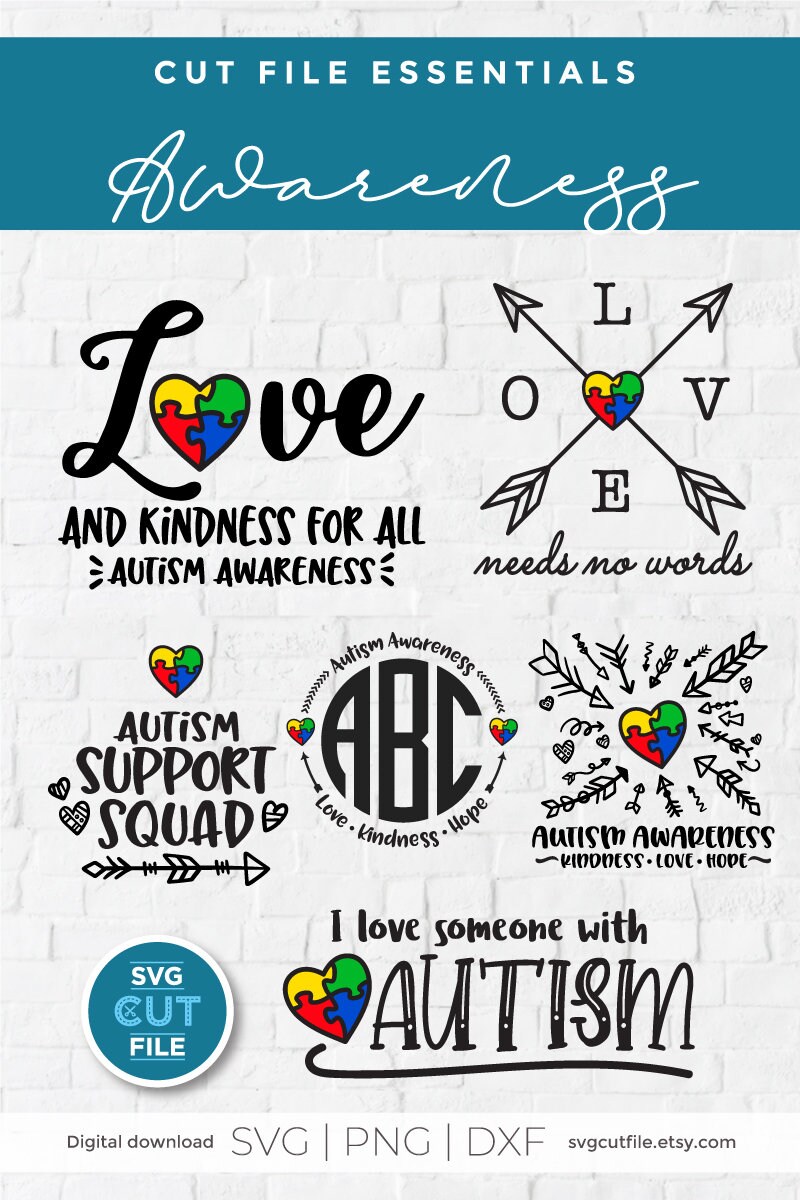 Autism Svg Bundle, Aspergers Syndrome Awareness, Puzzle Piece Svg ...