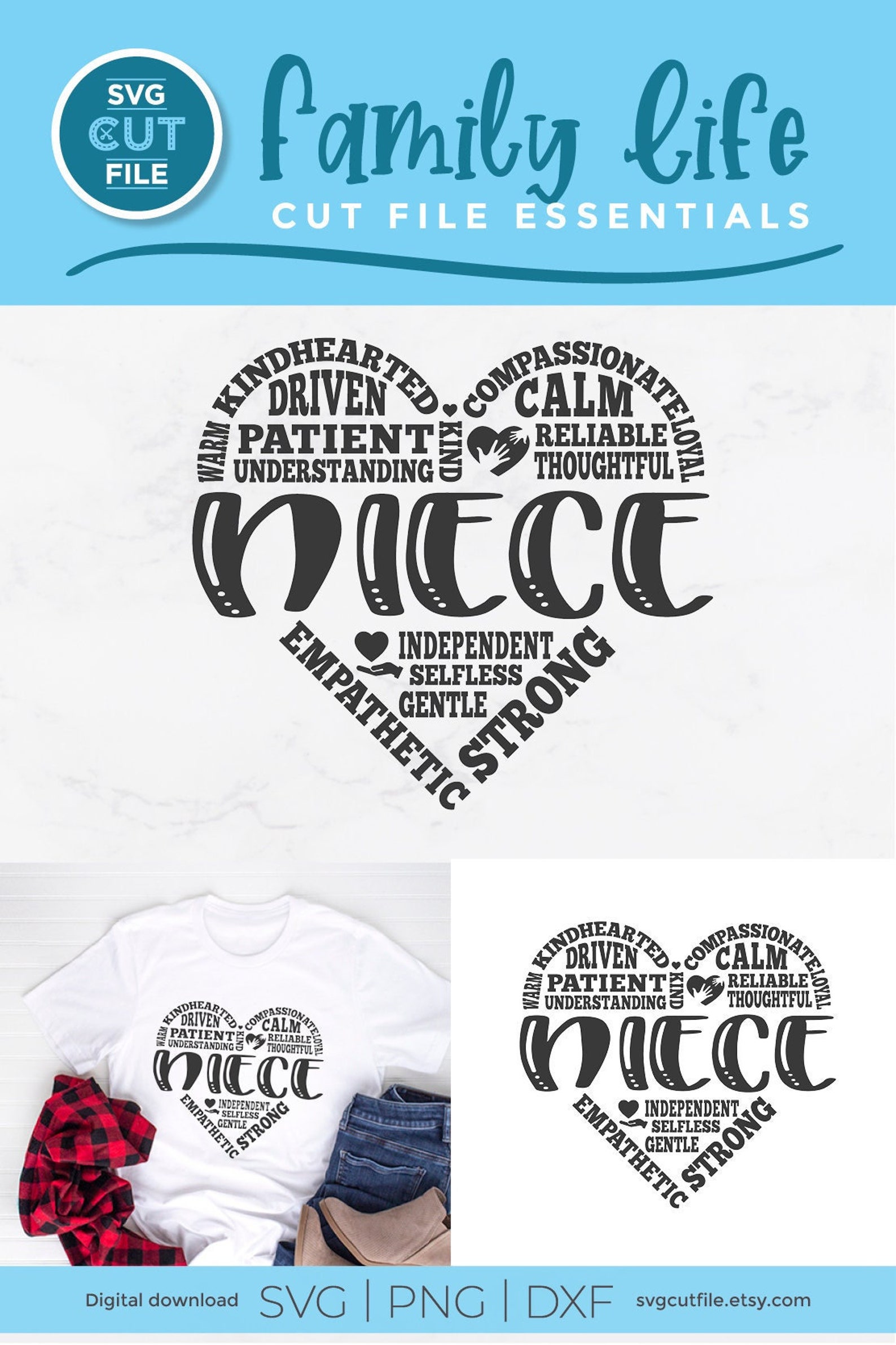 Niece Svg Nieces Day Svg Niece's Day Niece Heart Svg Etsy