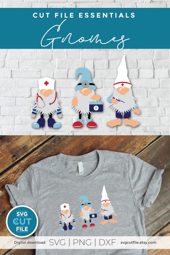 Download Nurse Gnome Svg Doctor Gnomes Svg Medical Gnomes Svg Etsy
