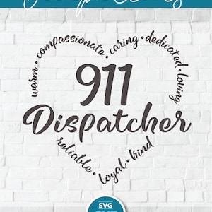 Despachador 911 svg, despachador svg, diseño de despachador, archivo de corte de despachador, policía svg, línea azul delgada, idea de regalo svg dxf png, despachador