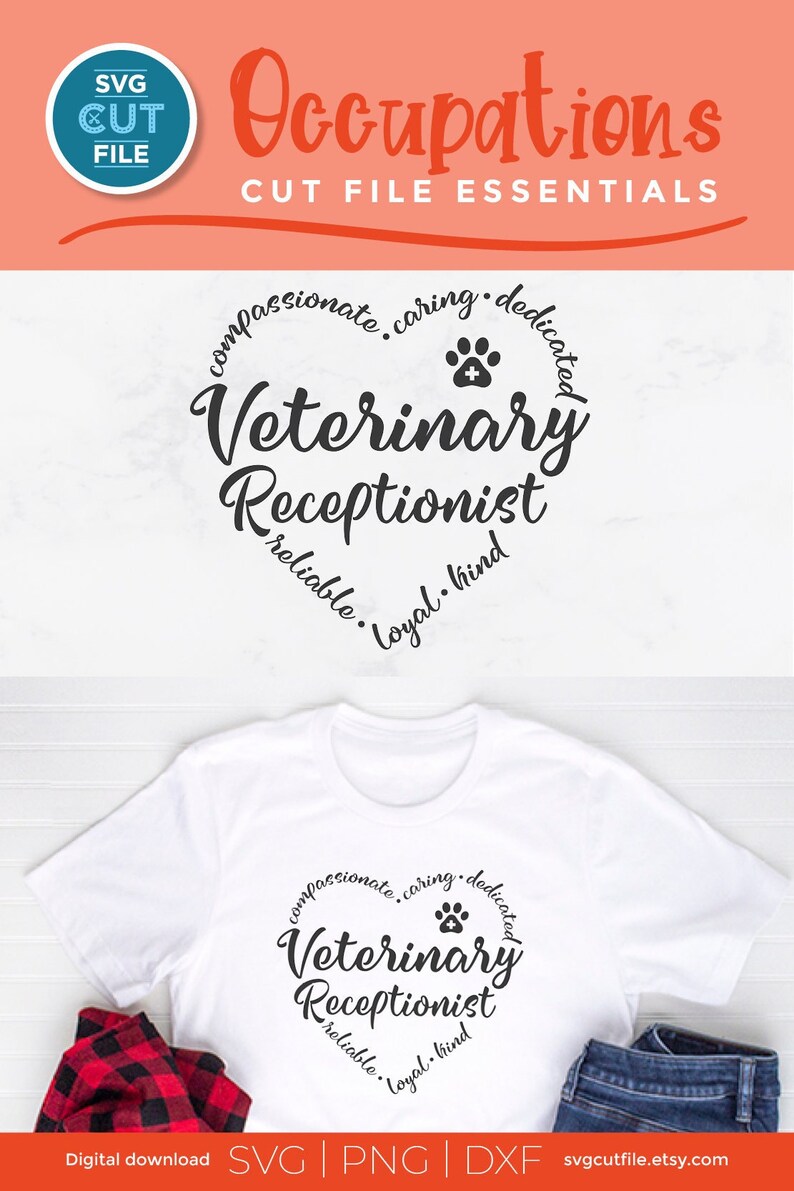 Veterinary Receptionist Svg Vet Receptionist Svg Veterinary Etsy