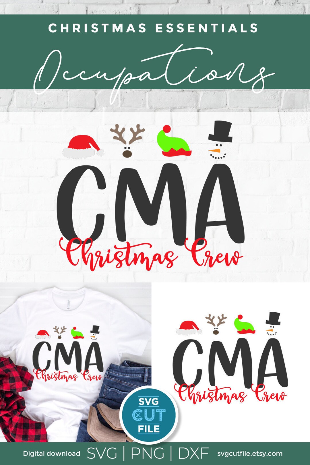 Christmas CMA Svg, CMA Christmas Crew Svg, Certified Medical Assistant