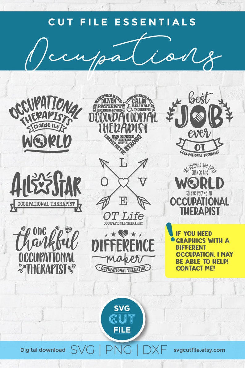 Occupational Therapist Svg Bundle, Occupational Therapy Svg, OT ...