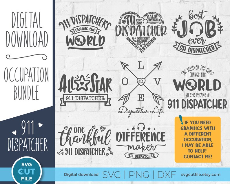 Download 911 dispatcher svg dispatcher svg dispatcher design | Etsy