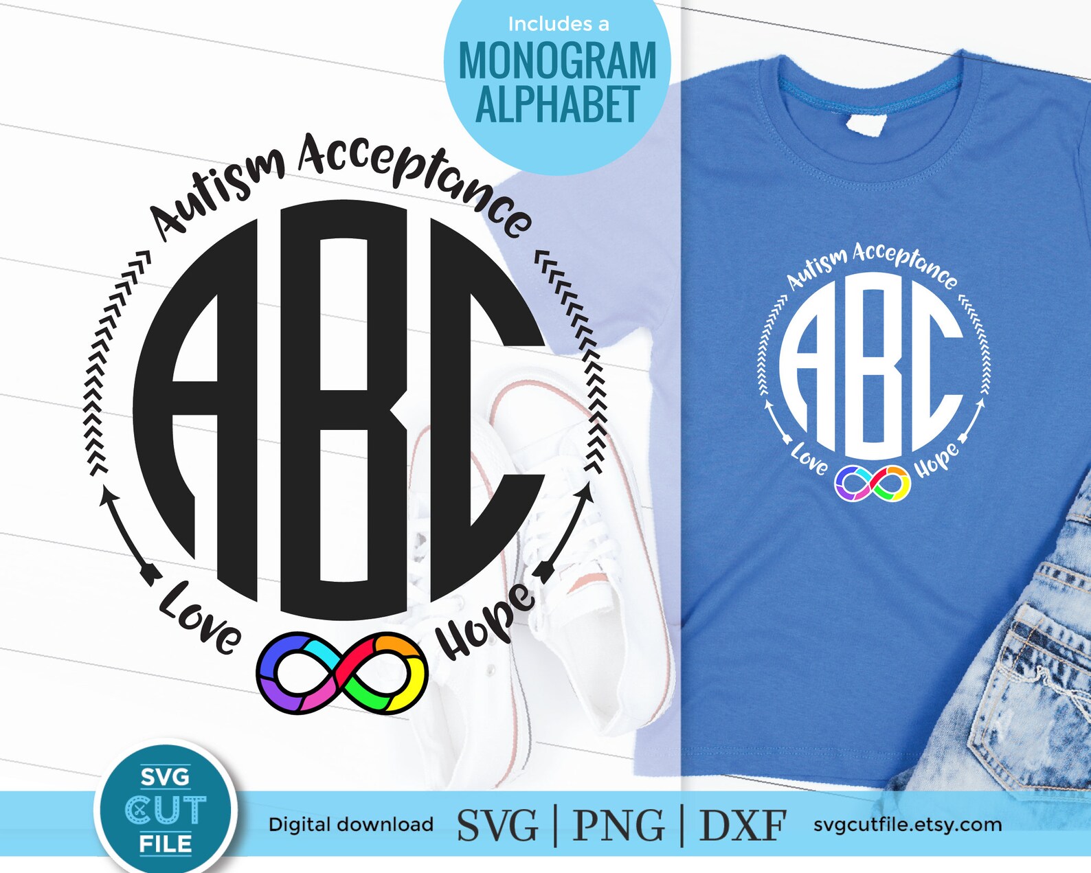 Autism Svg, Autism Infinity Svg, Rainbow Infinity Svg, Awareness Month ...