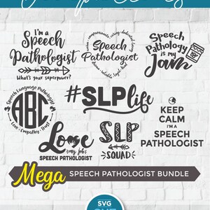 Speech Language Pathologist svg, SLP svg, speech therapist bundle svg, speech pathologist collection pack svg, SLP life, SLP gift svg dxf