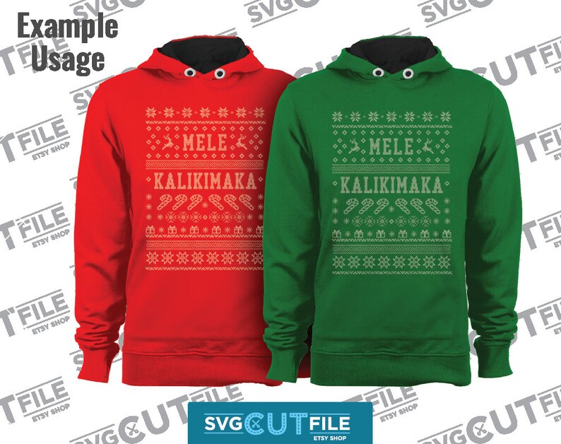 Download Ugly Christmas sweater svg Mele Kalikimaka svg Silhouette ...