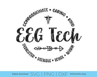 EEG Tech svg, Elektroenzephalograph svg, EEG Technologe svg, EEG Techniker svg, Diagnostiker svg, svg dxf png, cut-Datei für Cricut
