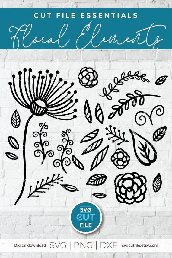 Download Floral Elements Svg Flourish Svg Dandelion Svg Floral Svg Etsy
