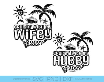 Kreuzfahrt für Ehepartner (SVG), Kreuzfahrt für Ehepartner, Jahrestagskreuzfahrt, Kreuzfahrt für Paare (SVG), Idee für Partner-Shirts, Ehepartner (SVG), 2027