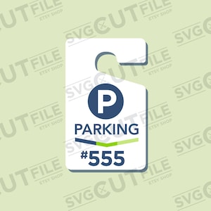 Parkeerpas svg parkeerkaart plakkaat hang tags - aanpasbare en schaalbare afdrukbare hangtag parkeervergunningen