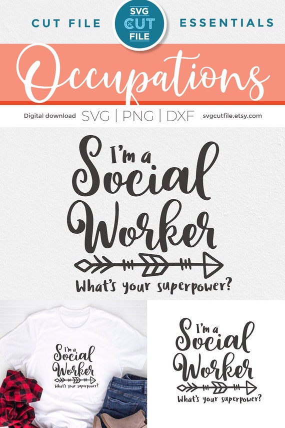 Social Services svg Social Worker Change The World svg Social Work svg Services Gift Idea SVG PNG dxf & jpeg Print Ready Files