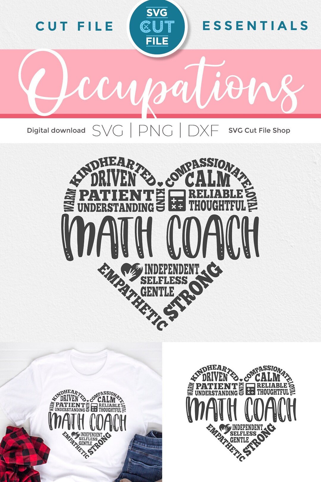 Math Coach Svg, Teacher Appreciation Svg, Math Tutor Svg, Math