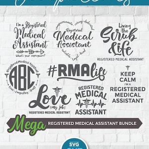 Registered Medical Assistant Svg Bundle, RMA Svg, Heart Svg, Keep Calm ...