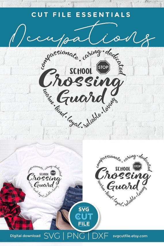 Crossing Guard Svg, School Crossing Guard Svg, Stop Sign Svg, Crosswalk  Attendant, Svg Dxf Png, Cricut, Coworker Gift Idea, School Staff Svg 