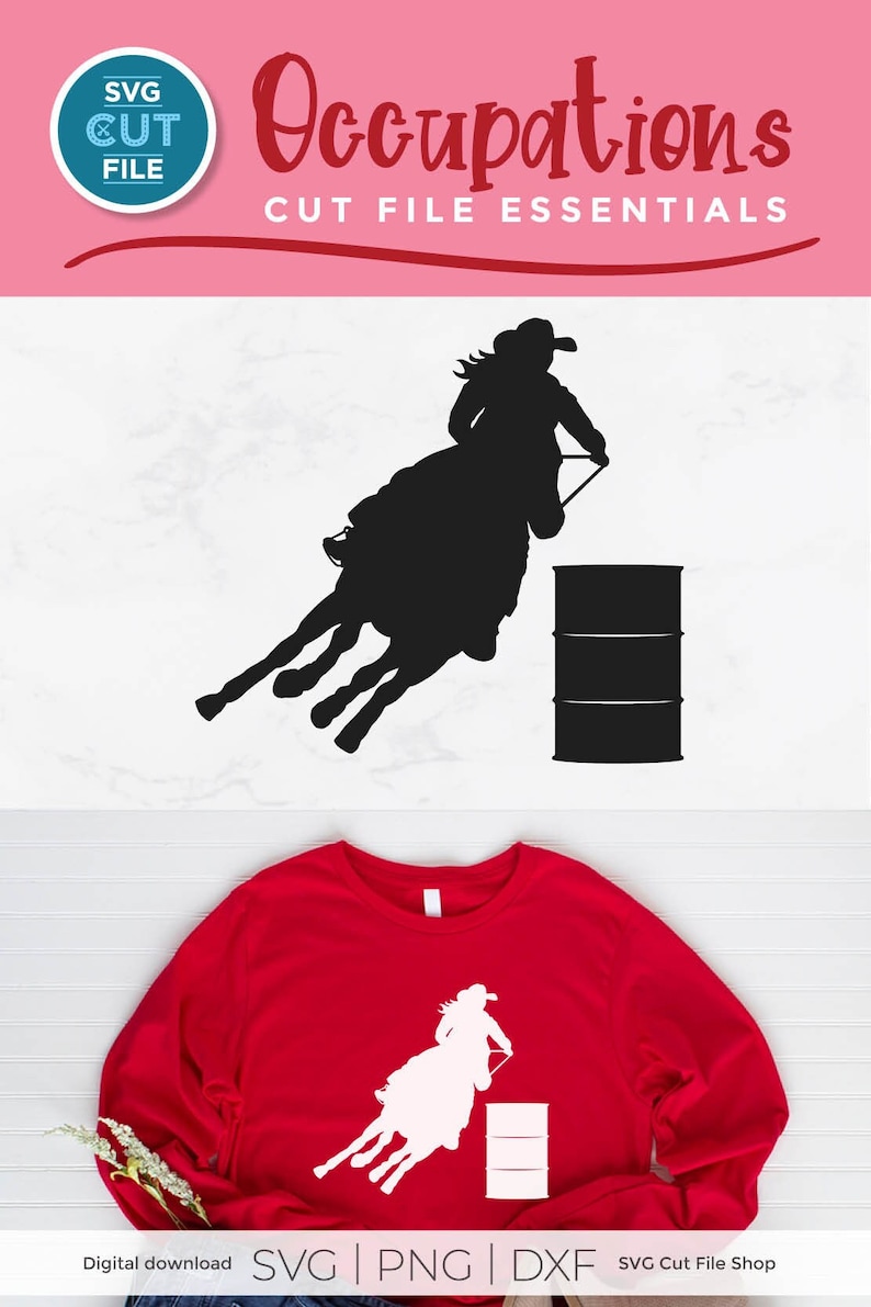 Barrel Racer Svg, Barrel Racing SVG, Cowgirl Rodeo Clipart, Cricut ...