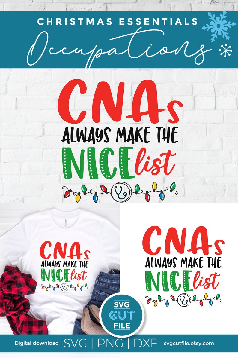 Christmas CNA svg, CNA Christmas svg, holiday CNA svg, nice list, svg dxf, Sublimation png, CNAs, always make the, cricut, cameo crafters image 9