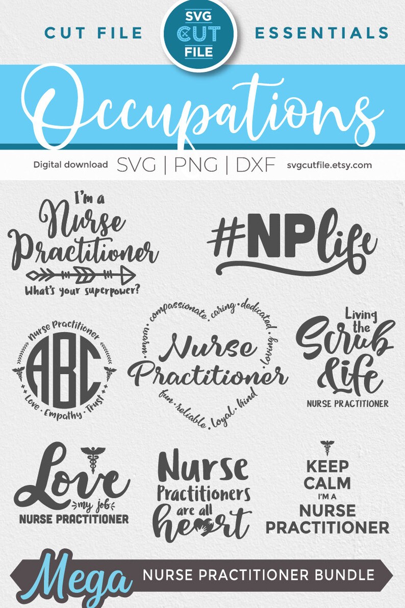 Download Nurse practitioner svg bundle Nursing svg nurse appreciation | Etsy