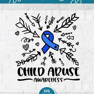Kindermishandeling svg, kindermishandeling bewustzijn svg, kindermishandeling, ik draag blauw, blauw lint, preventie maand, dag, week - pijlen crafter, svg dxf png