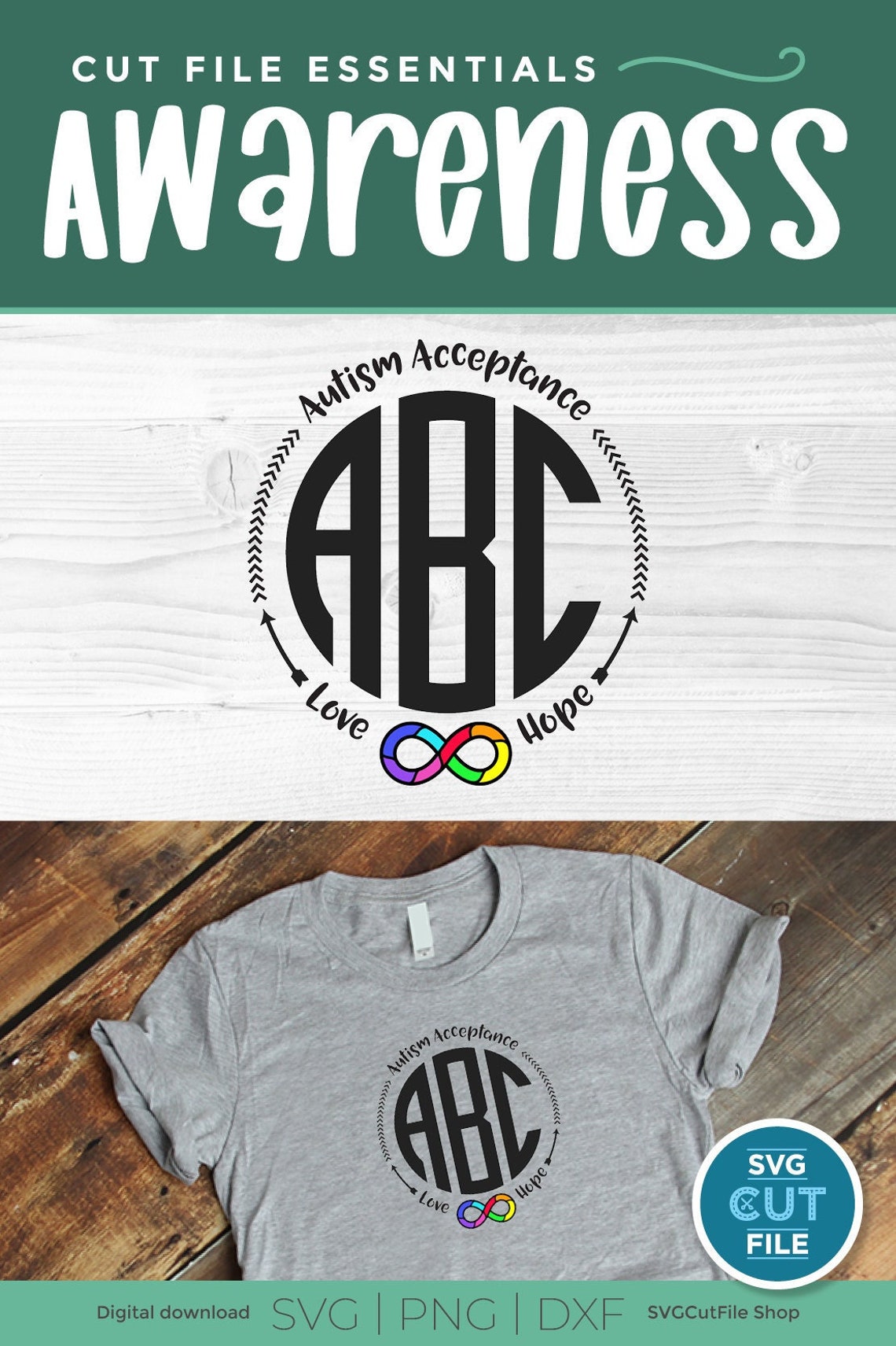 Autism Svg, Autism Infinity Svg, Rainbow Infinity Svg, Awareness Month ...