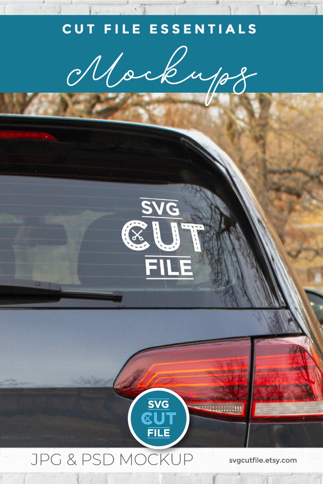 Car Decal Mockup, Car Decal, Car Sticker Mockup, Car Window Decal