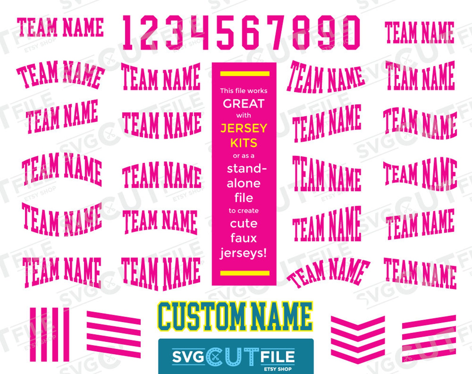 Custom name. Team sport names.