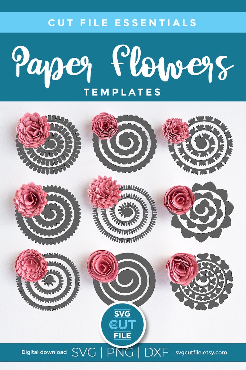 Download Rolled flower svg rolled paper flowers svg rolled rose svg ...