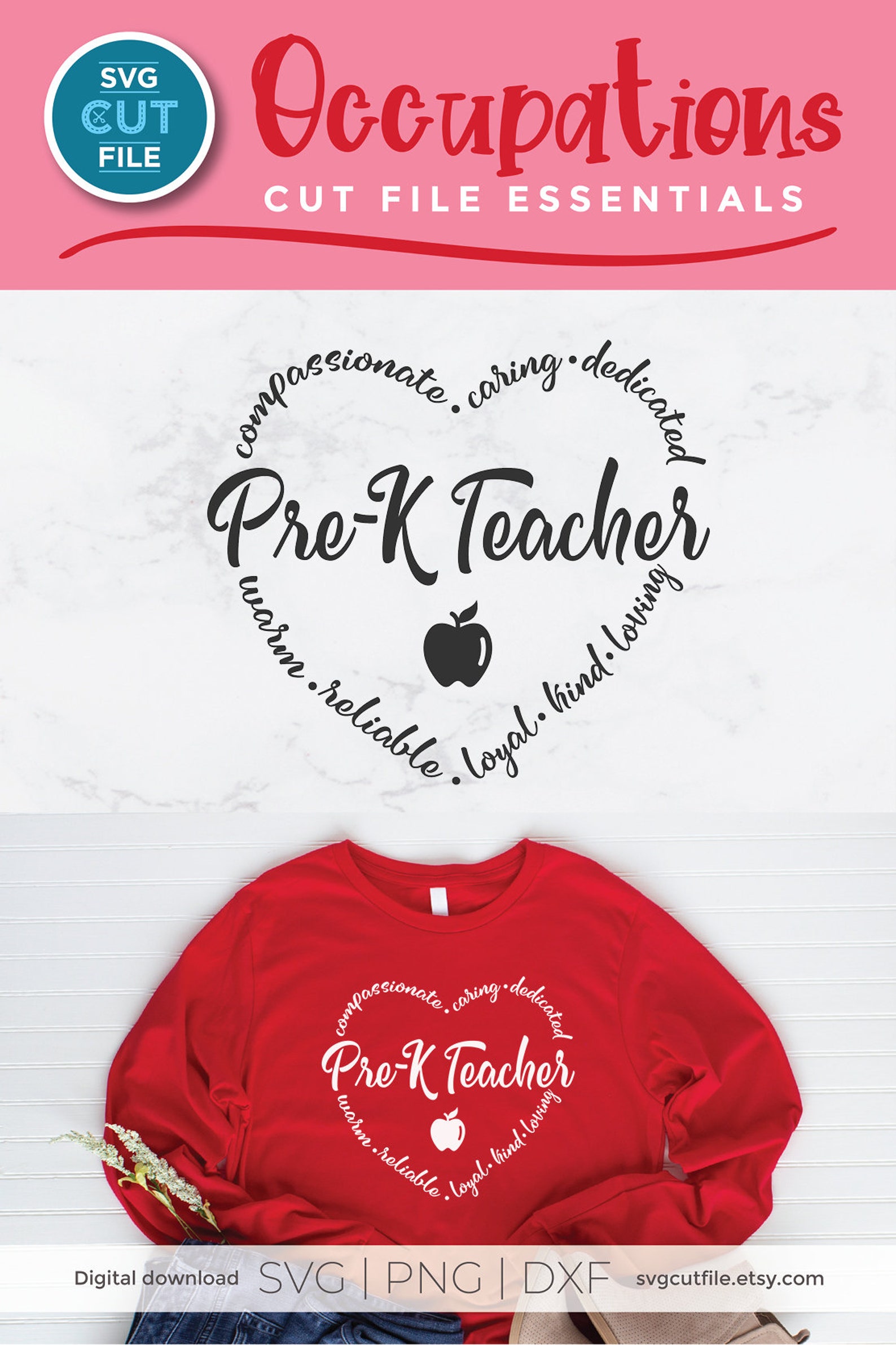 Prek Teacher Svg Prek Teacher Svg Prekindergarten Teacher Etsy
