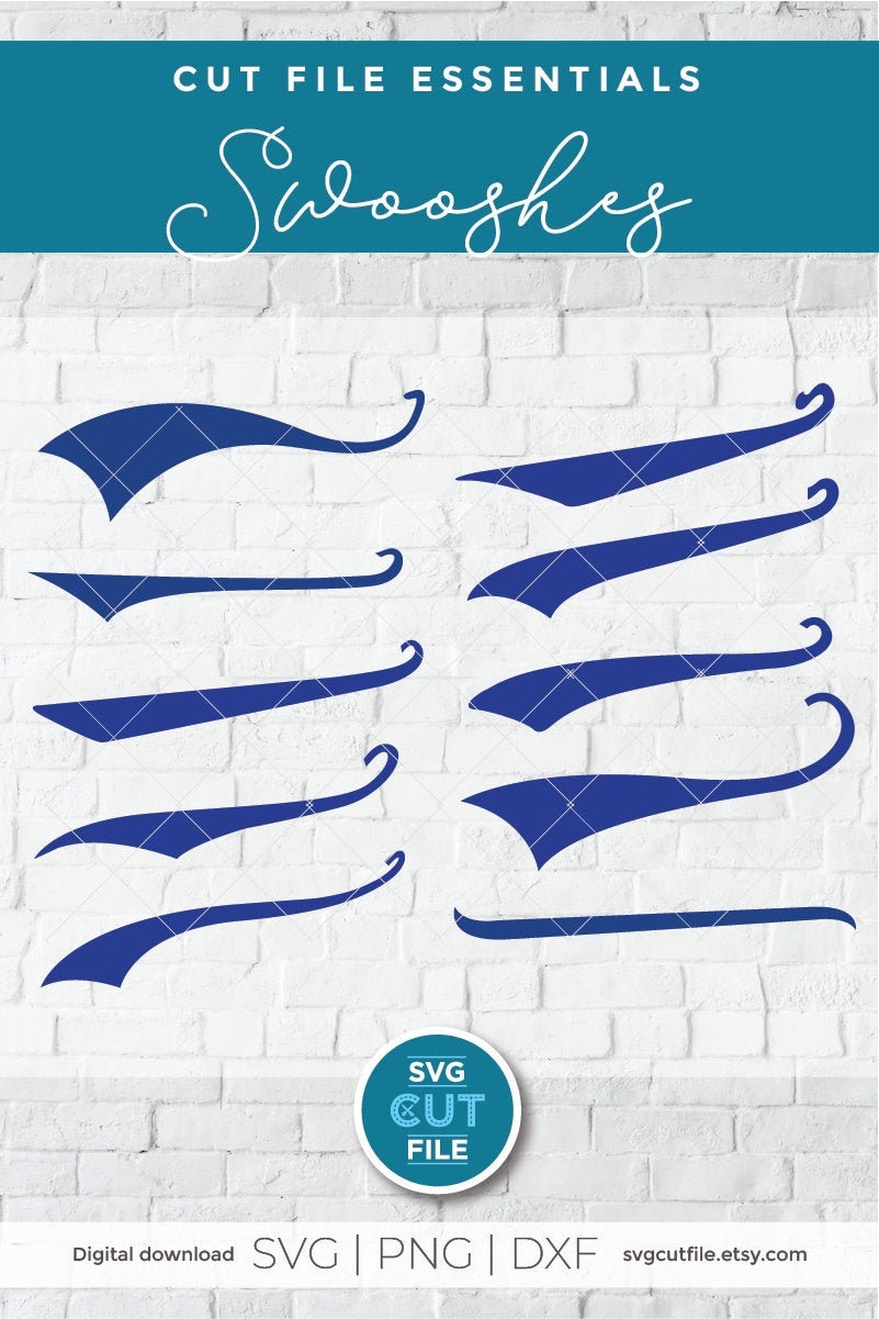 Text tails svg, Font tails svg, Swoosh svg, Text swoosh tails svg,  Underline svg, Cricut silhouette- svg, dxf, eps, ai, png, pdf - digital