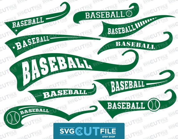 Baseball Swoosh Svg Swish Text Tail Dxf Swash Sport Tshirt 