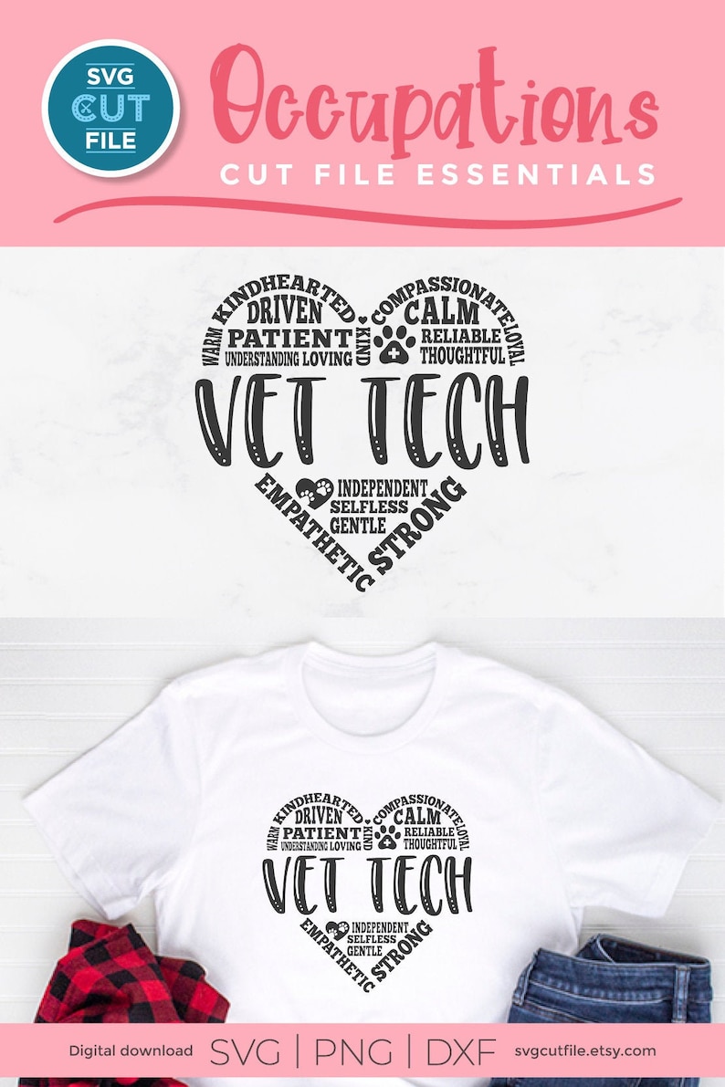 Vet tech svg, Veterinary Technician svg, Veterinary Tech svg, small animal vet tech, dog vet tech svg, cat vet tech svg, veterinary svg image 1